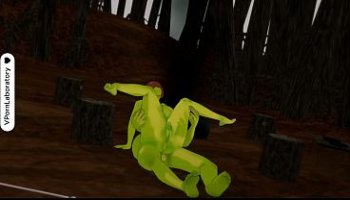 Shrek and Fiona having sex at camp